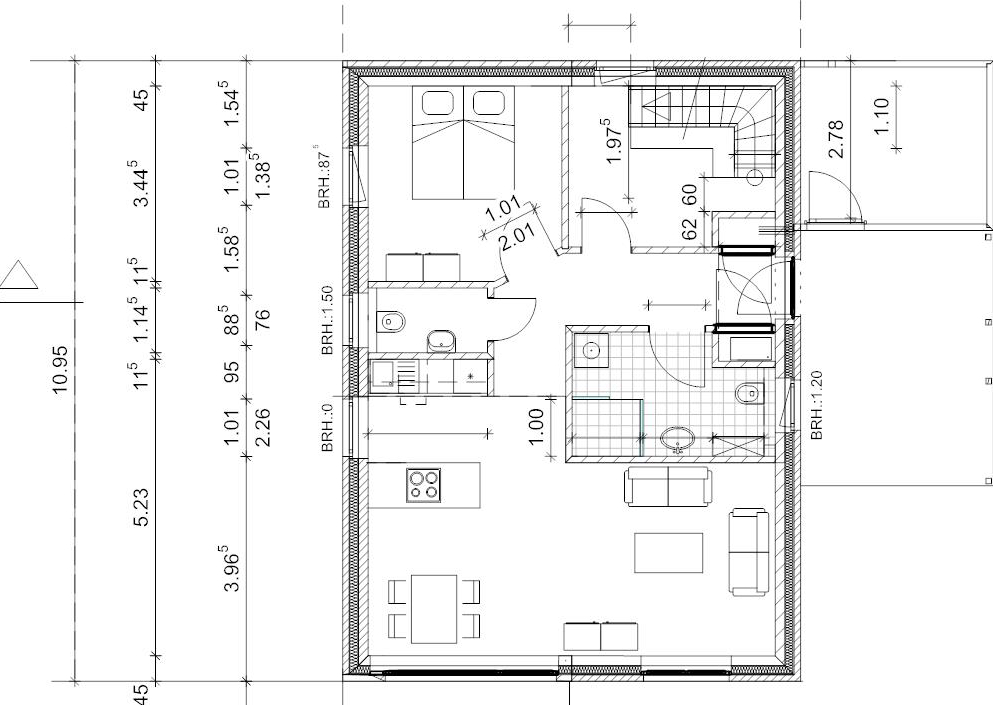 Grundriss unseres Ferienhauses